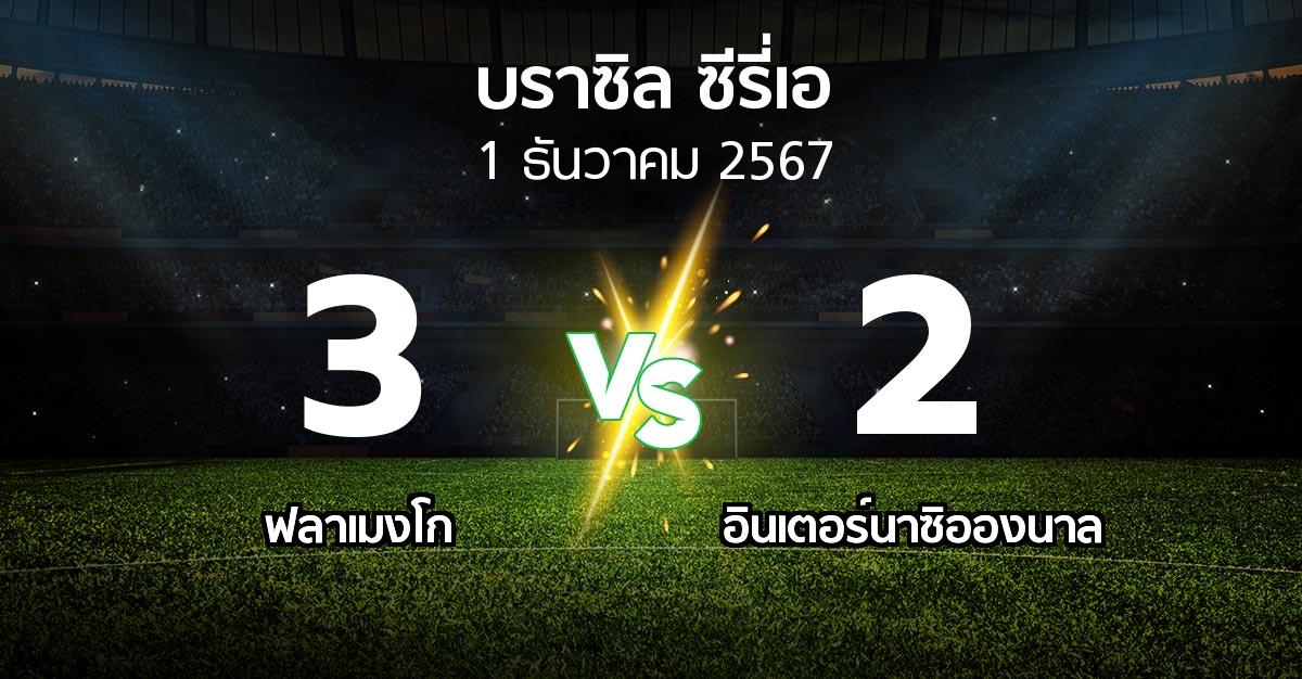 ผลบอล : ฟลาเมงโก vs อินเตอร์นาซิอองนาล (บราซิล-ซีรี่เอ 2024)