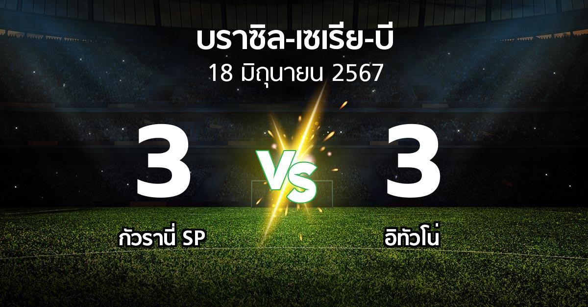 ผลบอล : กัวรานี่ SP vs อิทัวโน่ (บราซิล-เซเรีย-บี 2024)