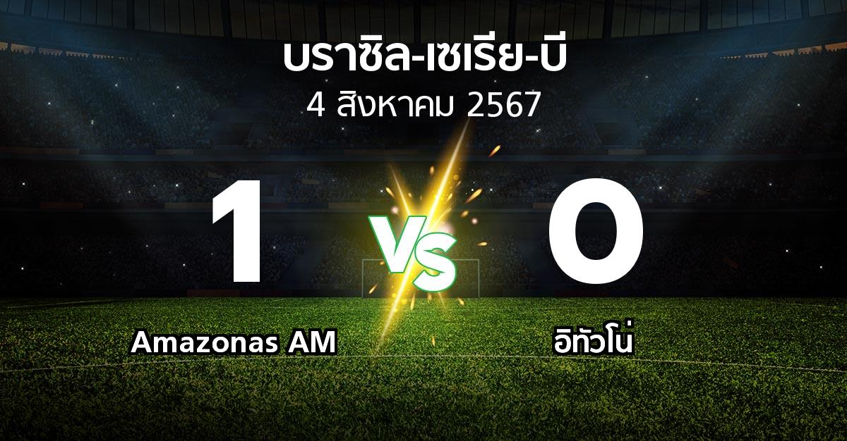 ผลบอล : Amazonas AM vs อิทัวโน่ (บราซิล-เซเรีย-บี 2024)