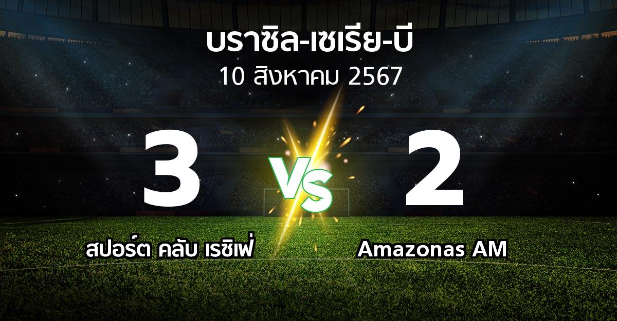 ผลบอล : สปอร์ต คลับ เรซิเฟ่ vs Amazonas AM (บราซิล-เซเรีย-บี 2024)