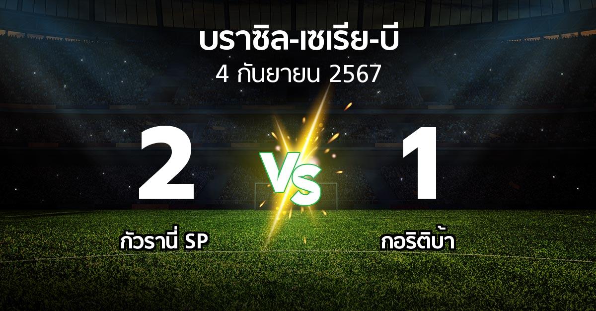 ผลบอล : กัวรานี่ SP vs กอริติบ้า (บราซิล-เซเรีย-บี 2024)