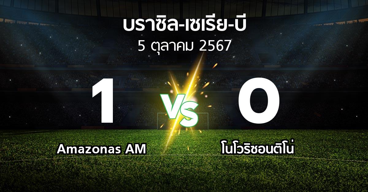 ผลบอล : Amazonas AM vs โนโวริซอนติโน่ (บราซิล-เซเรีย-บี 2024)