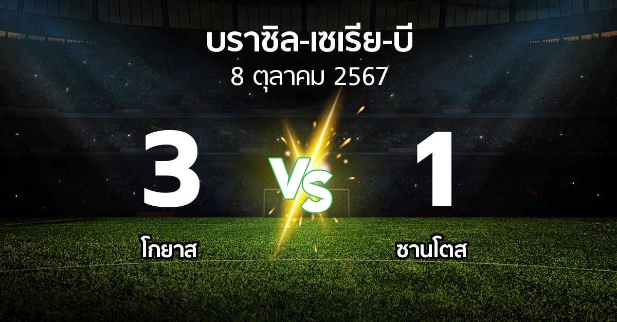 ผลบอล : โกยาส vs ซานโตส (บราซิล-เซเรีย-บี 2024)