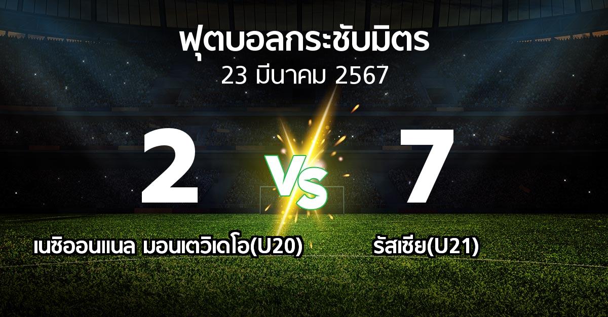 ผลบอล : เนซิออนแนล มอนเตวิเดโอ(U20) vs รัสเซีย(U21) (ฟุตบอลกระชับมิตร)