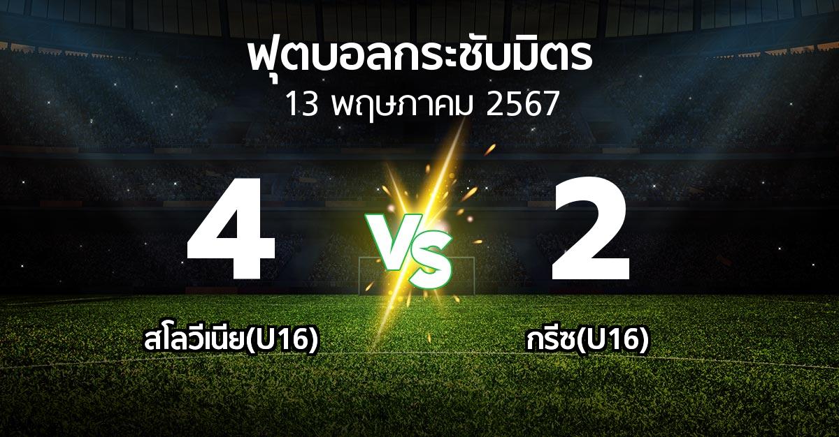 โปรแกรมบอล : สโลวีเนีย(U16) vs กรีซ(U16) (ฟุตบอลกระชับมิตร)