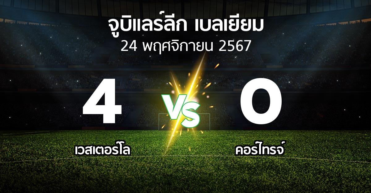 ผลบอล : เวสเตอร์โล vs คอร์ไทรจ์ (จูบิแลร์ลีก เบลเยียม 2024-2025)