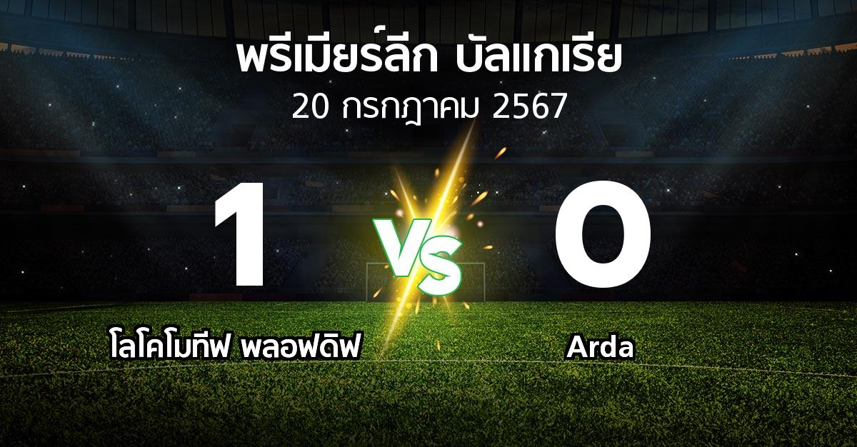 ผลบอล : โลโคโมทีฟ พลอฟดิฟ vs Arda (พรีเมียร์ลีก-บัลแกเรีย 2024-2025)