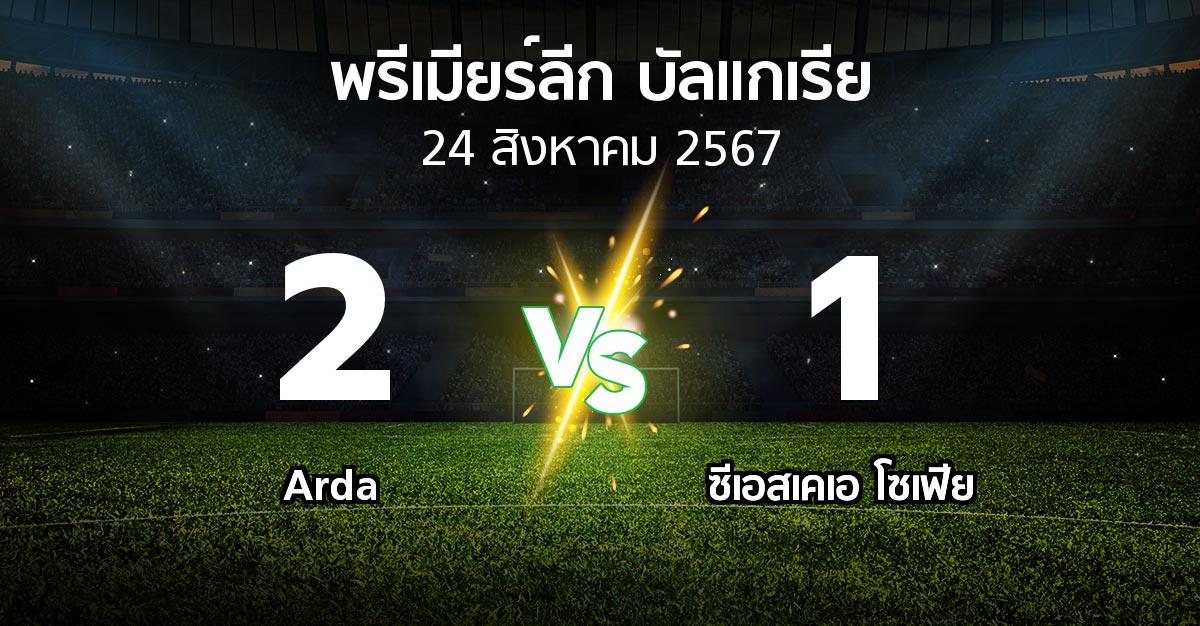 ผลบอล : Arda vs ซีเอสเคเอ โซเฟีย (พรีเมียร์ลีก-บัลแกเรีย 2024-2025)