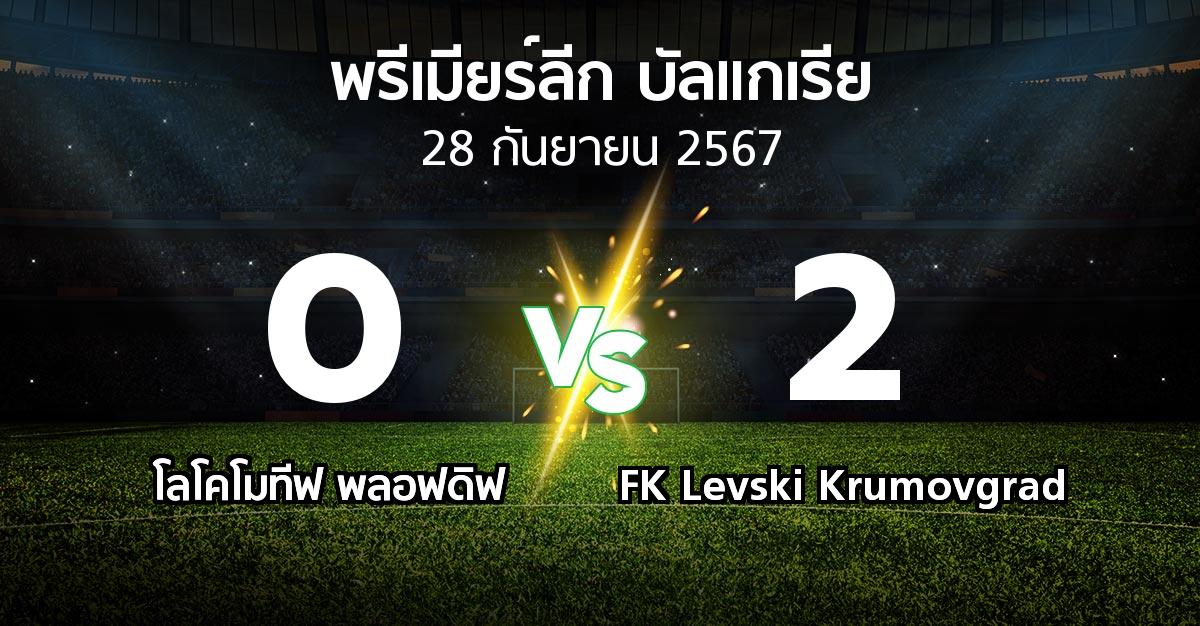 ผลบอล : โลโคโมทีฟ พลอฟดิฟ vs FK Levski Krumovgrad (พรีเมียร์ลีก-บัลแกเรีย 2024-2025)