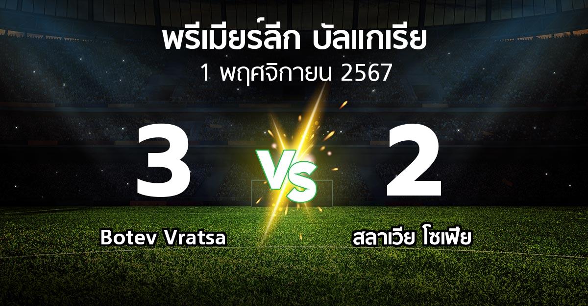 ผลบอล : Botev Vratsa vs สลาเวีย โซเฟีย (พรีเมียร์ลีก-บัลแกเรีย 2024-2025)