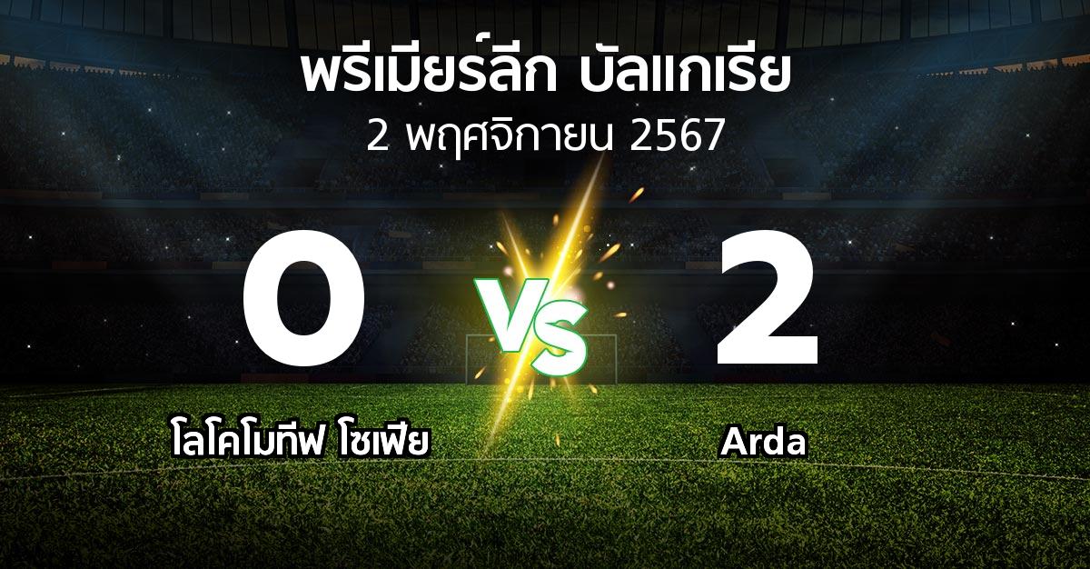 ผลบอล : โลโคโมทีฟ โซเฟีย vs Arda (พรีเมียร์ลีก-บัลแกเรีย 2024-2025)