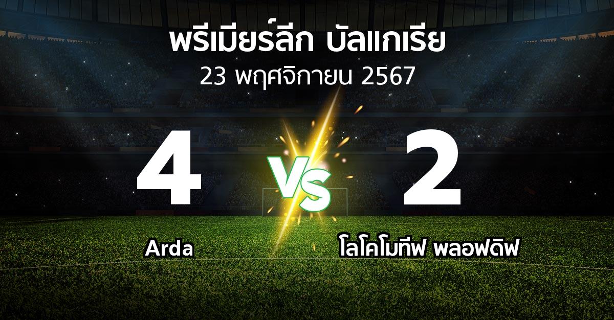 ผลบอล : Arda vs โลโคโมทีฟ พลอฟดิฟ (พรีเมียร์ลีก-บัลแกเรีย 2024-2025)