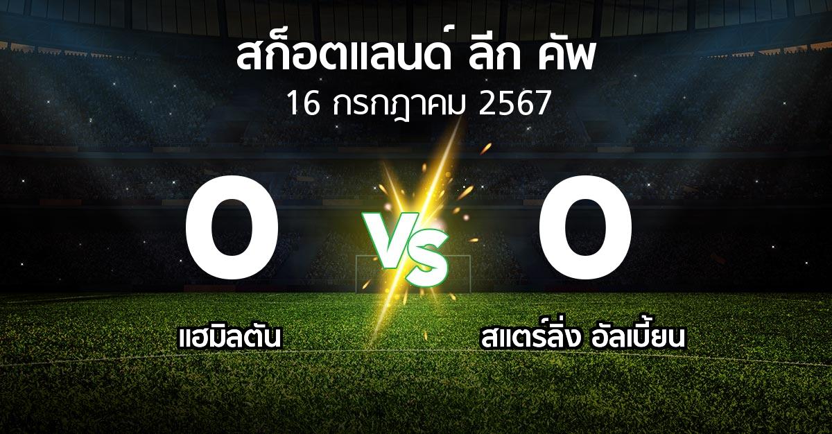 ผลบอล : แฮมิลตัน vs สแตร์ลิ่ง อัลเบี้ยน (สก็อตแลนด์-ลีก-คัพ 2024-2025)