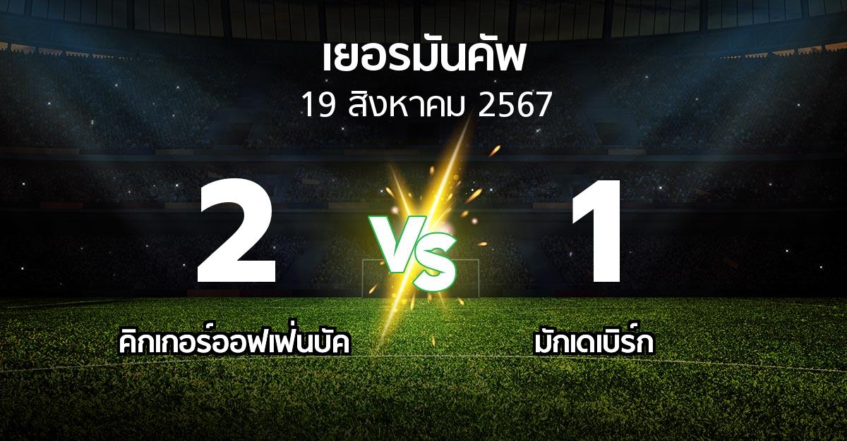 ผลบอล : คิกเกอร์ออฟเฟ่นบัค vs มักเดเบิร์ก (เดเอฟเบ-โพคาล 2024-2025)