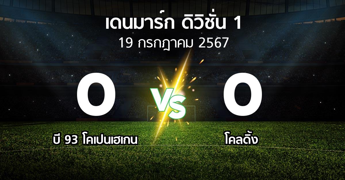 ผลบอล : บี 93 โคเปนเฮเกน vs โคลดิ้ง (เดนมาร์ก-ดิวิชั่น-1 2024-2025)