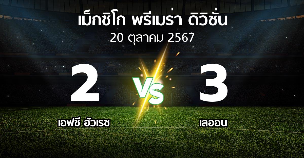 ผลบอล : เอฟซี ฮัวเรซ vs เลออน (เม็กซิโก-พรีเมร่า-ดิวิชั่น 2024-2025)