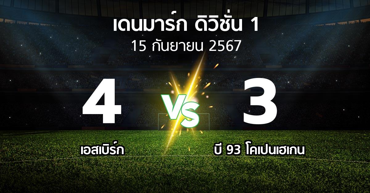 ผลบอล : เอสเบิร์ก vs บี 93 โคเปนเฮเกน (เดนมาร์ก-ดิวิชั่น-1 2024-2025)