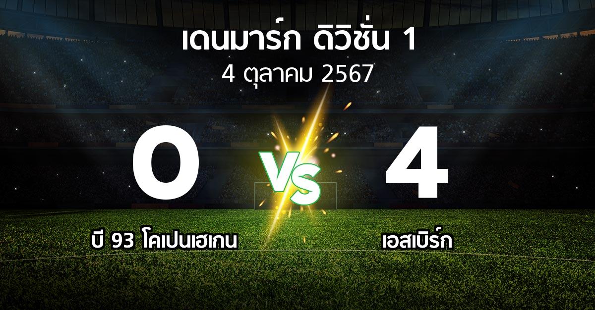 ผลบอล : บี 93 โคเปนเฮเกน vs เอสเบิร์ก (เดนมาร์ก-ดิวิชั่น-1 2024-2025)