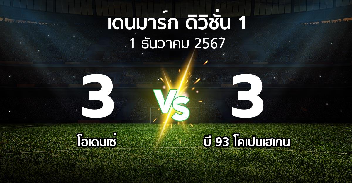 ผลบอล : โอเดนเซ่ vs บี 93 โคเปนเฮเกน (เดนมาร์ก-ดิวิชั่น-1 2024-2025)