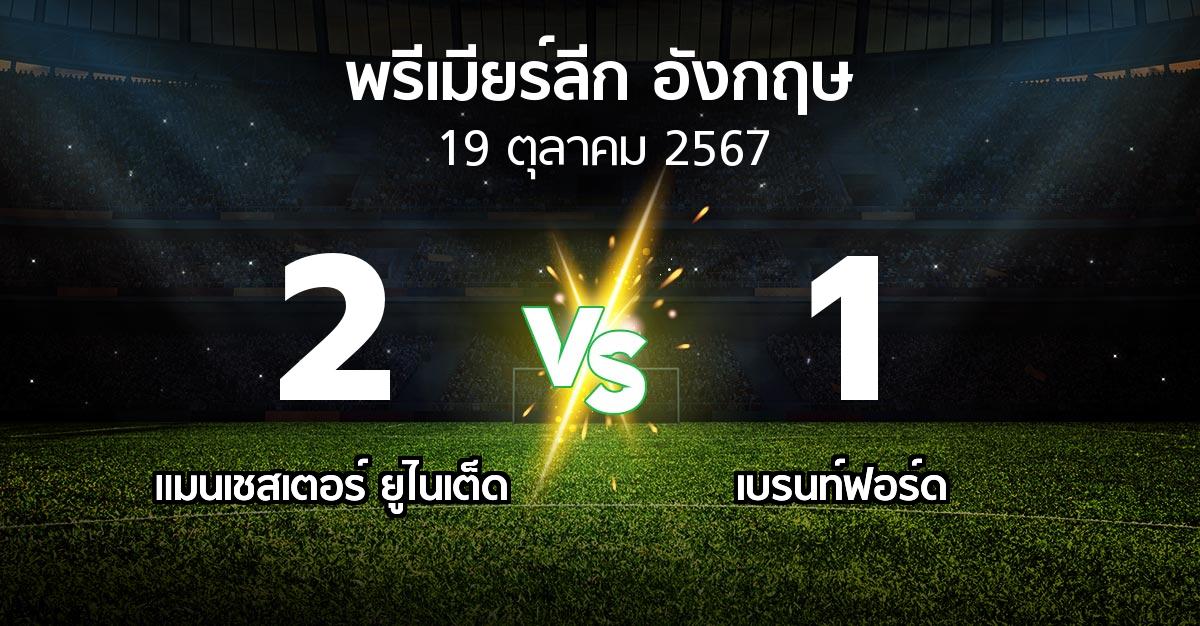 ผลบอล : แมนฯ ยูไนเต็ด vs เบรนท์ฟอร์ด (พรีเมียร์ลีก 2024-2025)