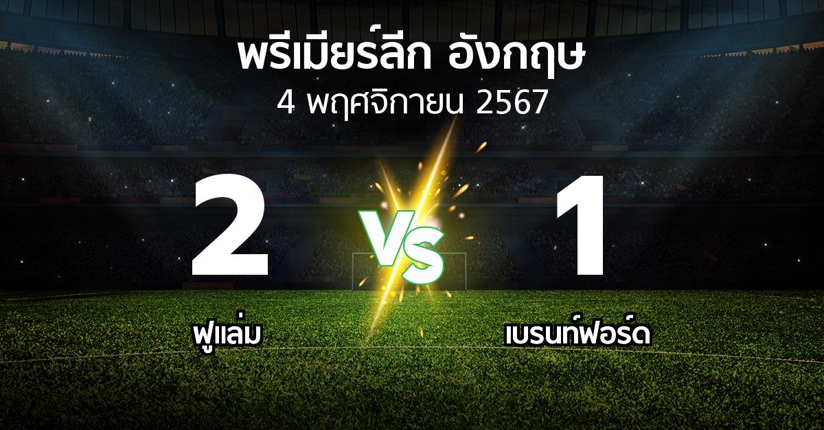 ผลบอล : ฟูแล่ม vs เบรนท์ฟอร์ด (พรีเมียร์ลีก 2024-2025)