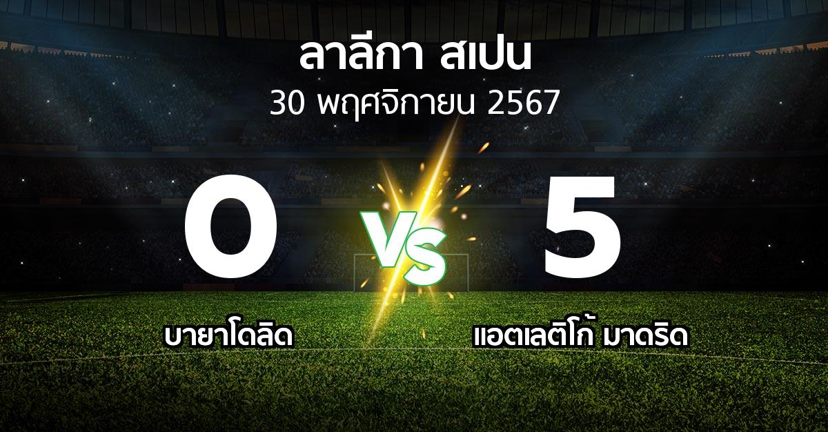 ผลบอล : เรอัล บายาโดลิด vs แอต.มาดริด (ลา ลีกา 2024-2025)