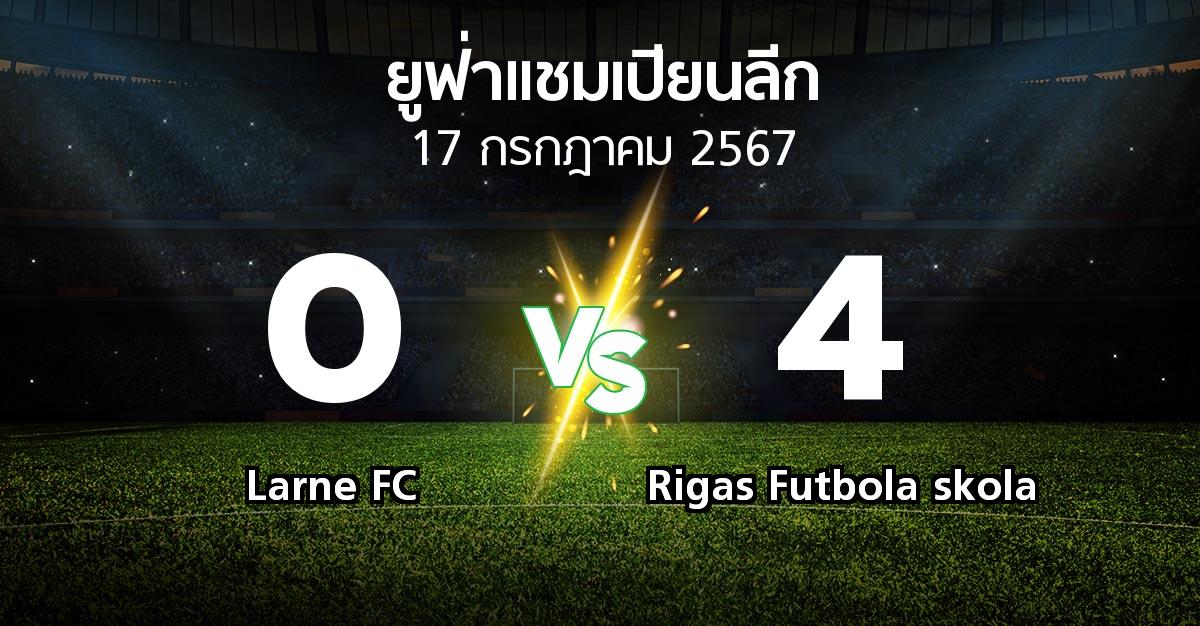 ผลบอล : Larne FC vs Rigas Futbola skola (ยูฟ่า แชมเปียนส์ลีก 2024-2025)