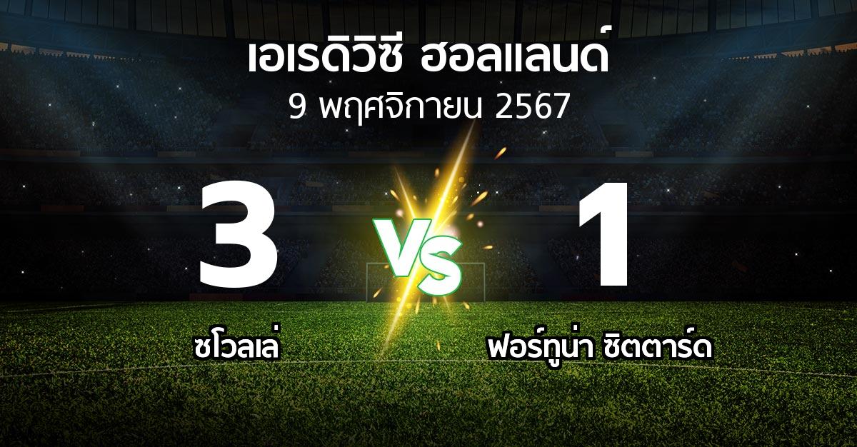 ผลบอล : ซโวลเล่ vs ฟอร์ทูน่า ซิตตาร์ด (เอเรดิวิซี่ ฮอลแลนด์ 2024-2025)