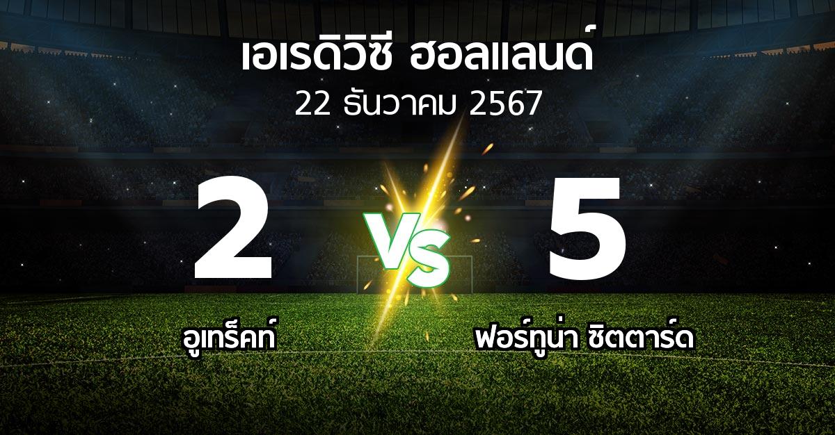 ผลบอล : อูเทร็คท์ vs ฟอร์ทูน่า ซิตตาร์ด (เอเรดิวิซี่ ฮอลแลนด์ 2024-2025)