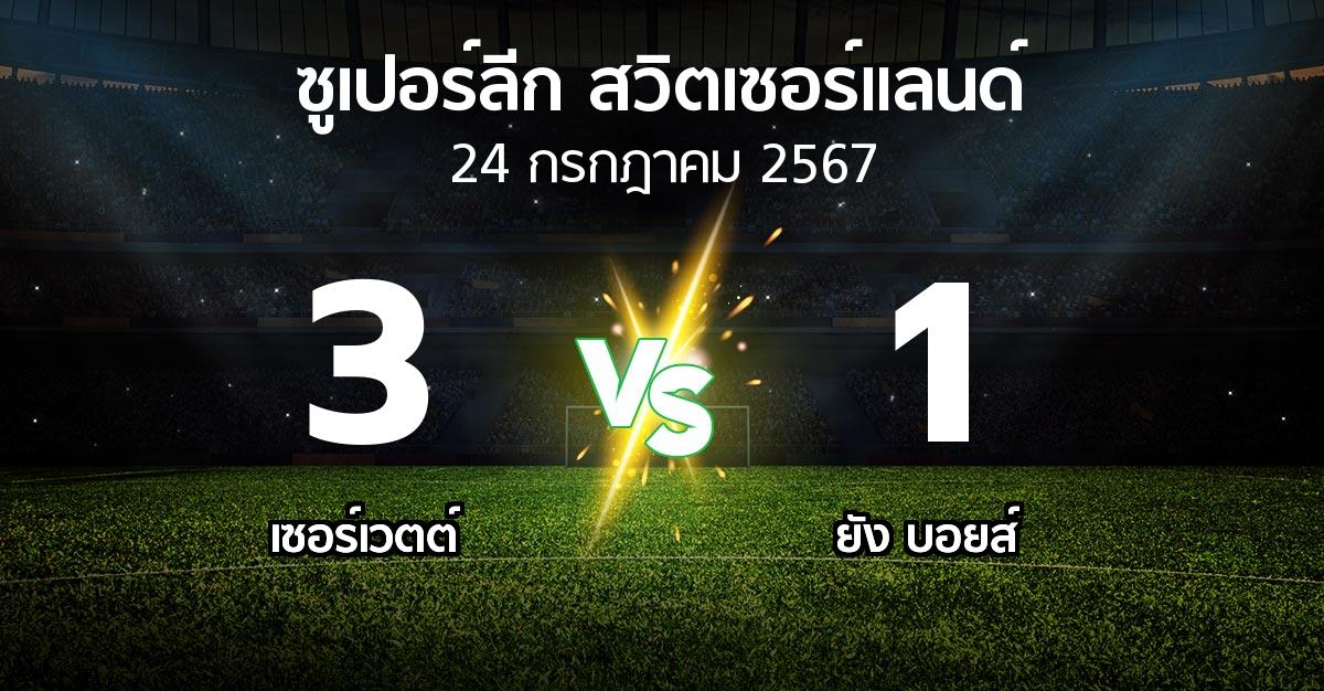 ผลบอล : เซอร์เวตต์ vs ยัง บอยส์ (ซูเปอร์ลีก-สวิตเซอร์แลนด์ 2024-2025)