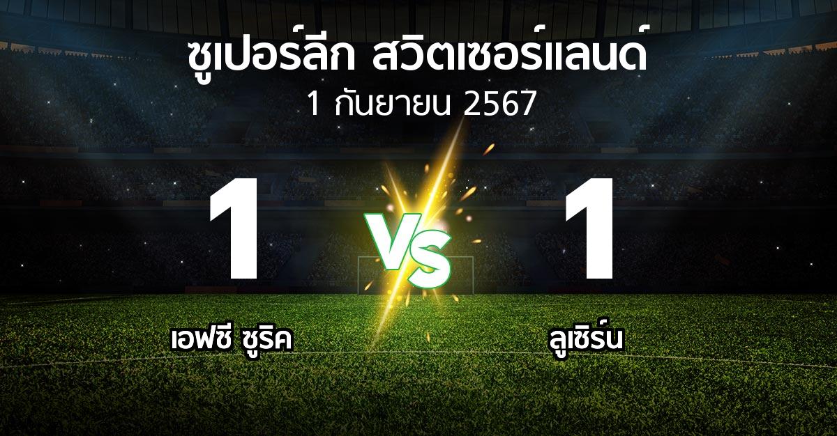 ผลบอล : เอฟซี ซูริค vs ลูเซิร์น (ซูเปอร์ลีก-สวิตเซอร์แลนด์ 2024-2025)