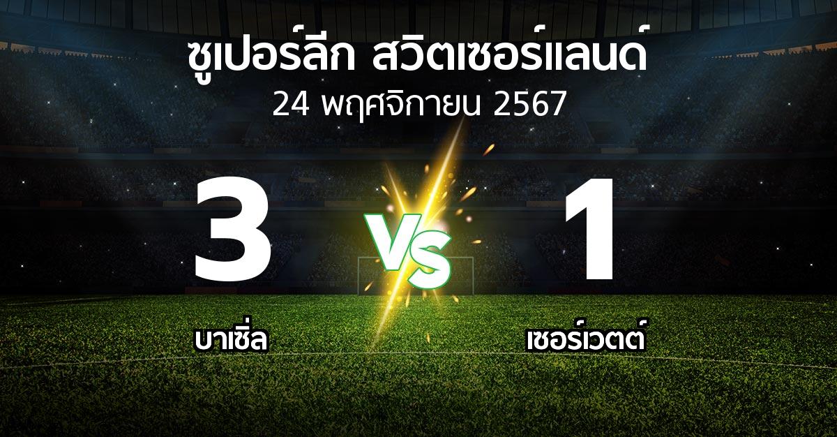 ผลบอล : บาเซิ่ล vs เซอร์เวตต์ (ซูเปอร์ลีก-สวิตเซอร์แลนด์ 2024-2025)