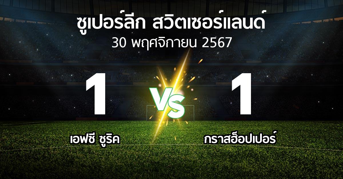 ผลบอล : เอฟซี ซูริค vs กราสฮ็อปเปอร์ (ซูเปอร์ลีก-สวิตเซอร์แลนด์ 2024-2025)