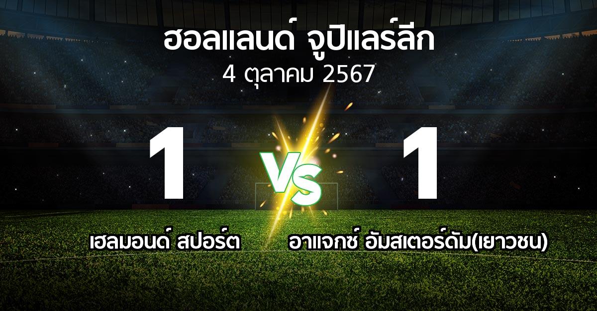 ผลบอล : เฮลมอนด์ สปอร์ต vs อาแจกซ์ อัมสเตอร์ดัม(เยาวชน) (ฮอลแลนด์-จูปิแลร์ลีก 2024-2025)