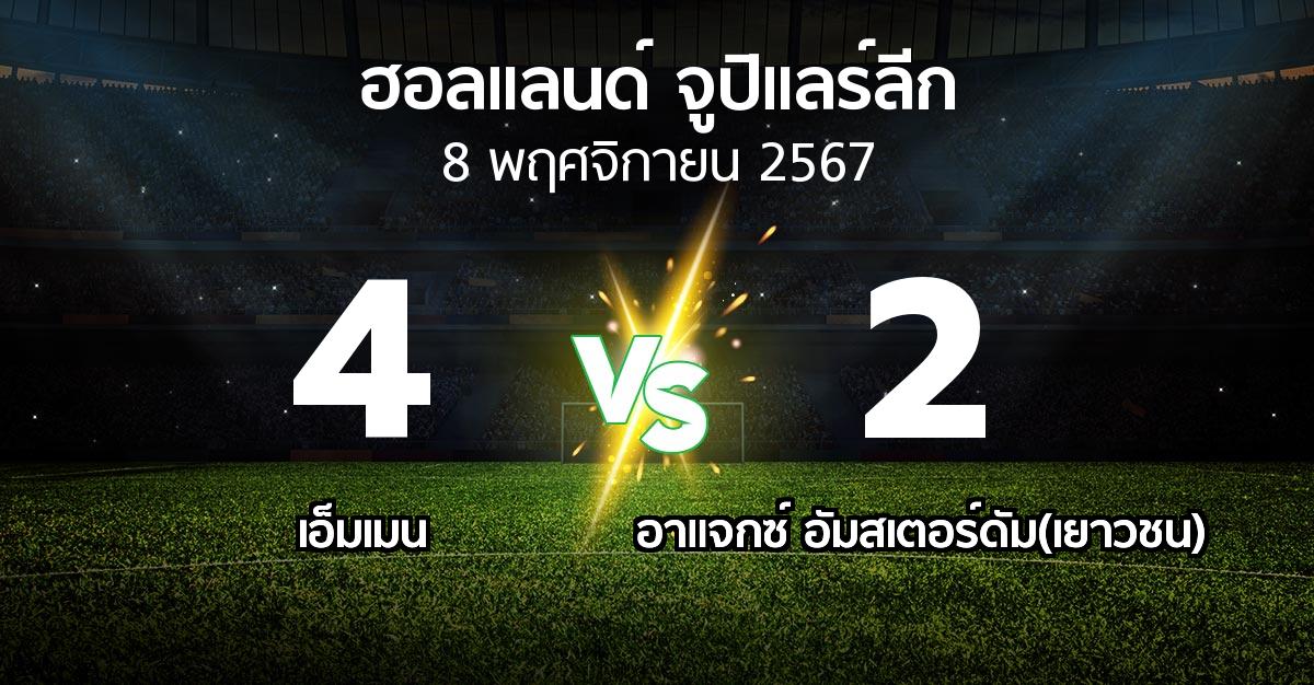 ผลบอล : เอ็มเมน vs อาแจกซ์ อัมสเตอร์ดัม(เยาวชน) (ฮอลแลนด์-จูปิแลร์ลีก 2024-2025)