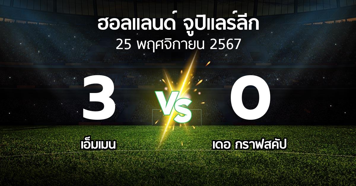 ผลบอล : เอ็มเมน vs เดอ กราฟสคัป (ฮอลแลนด์-จูปิแลร์ลีก 2024-2025)