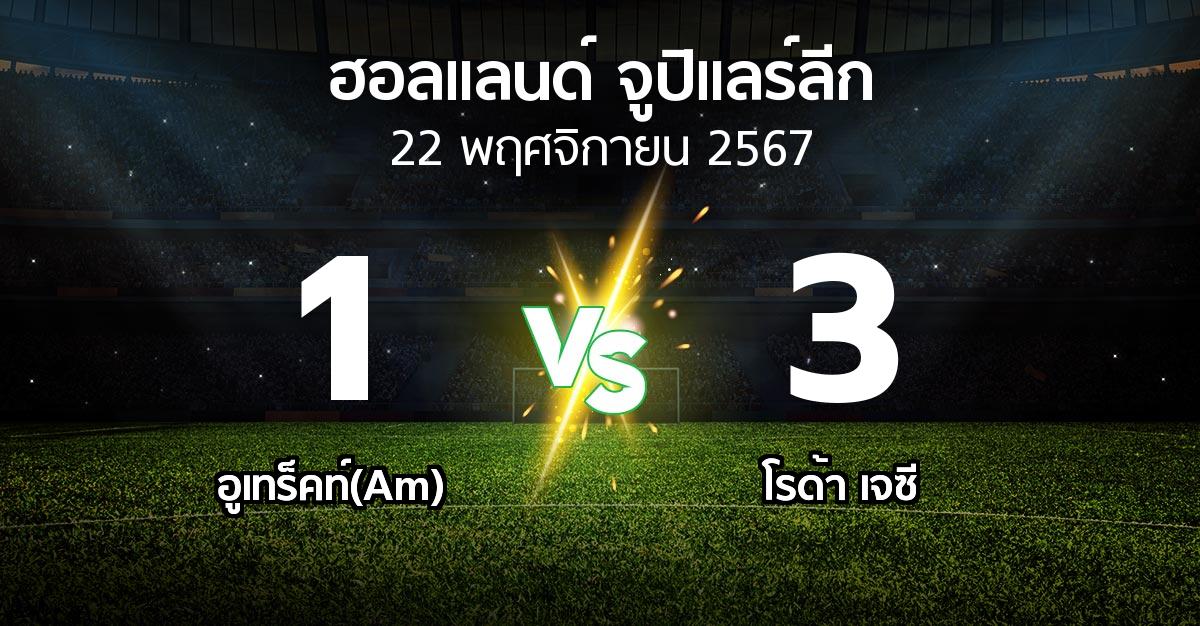 ผลบอล : อูเทร็คท์(Am) vs โรด้า เจซี (ฮอลแลนด์-จูปิแลร์ลีก 2024-2025)