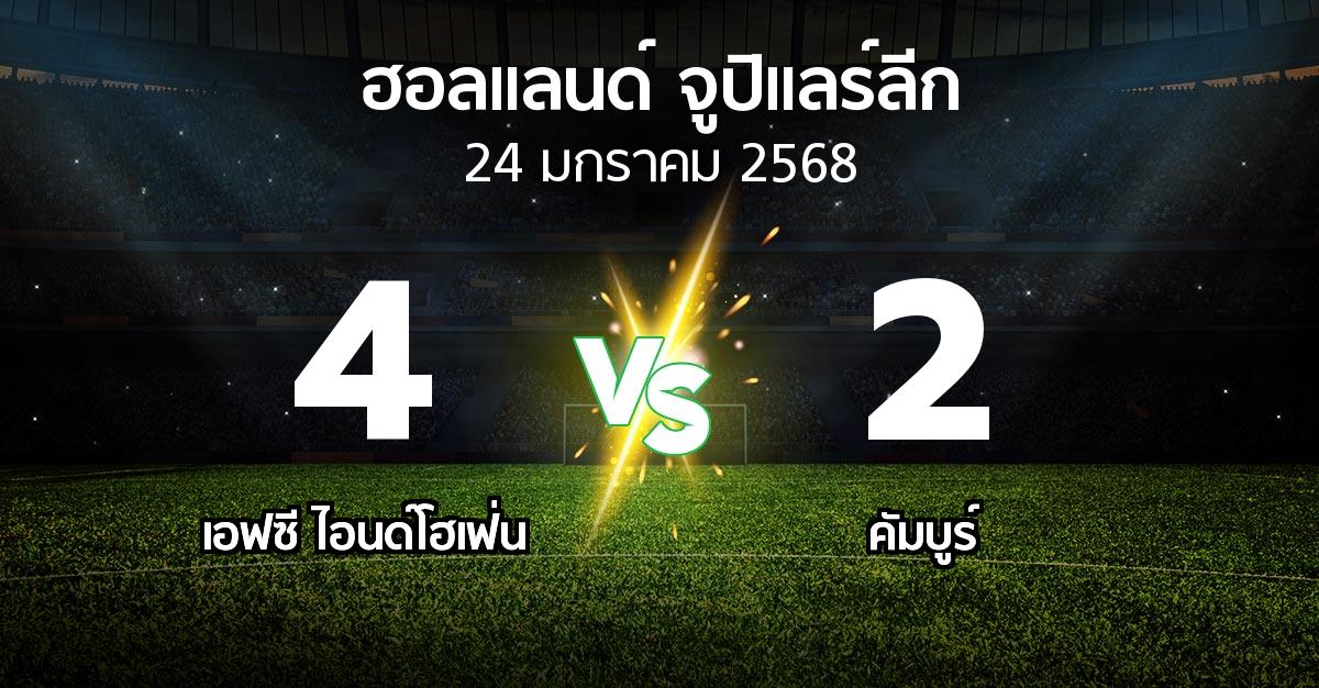 ผลบอล : เอฟซี ไอนด์โฮเฟ่น vs คัมบูร์ (ฮอลแลนด์-จูปิแลร์ลีก 2024-2025)