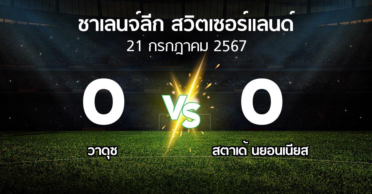 ผลบอล : วาดุซ vs สตาเด้ นยอนเนียส (ชาเลนจ์-ลีก-สวิตเซอร์แลนด์ 2024-2025)