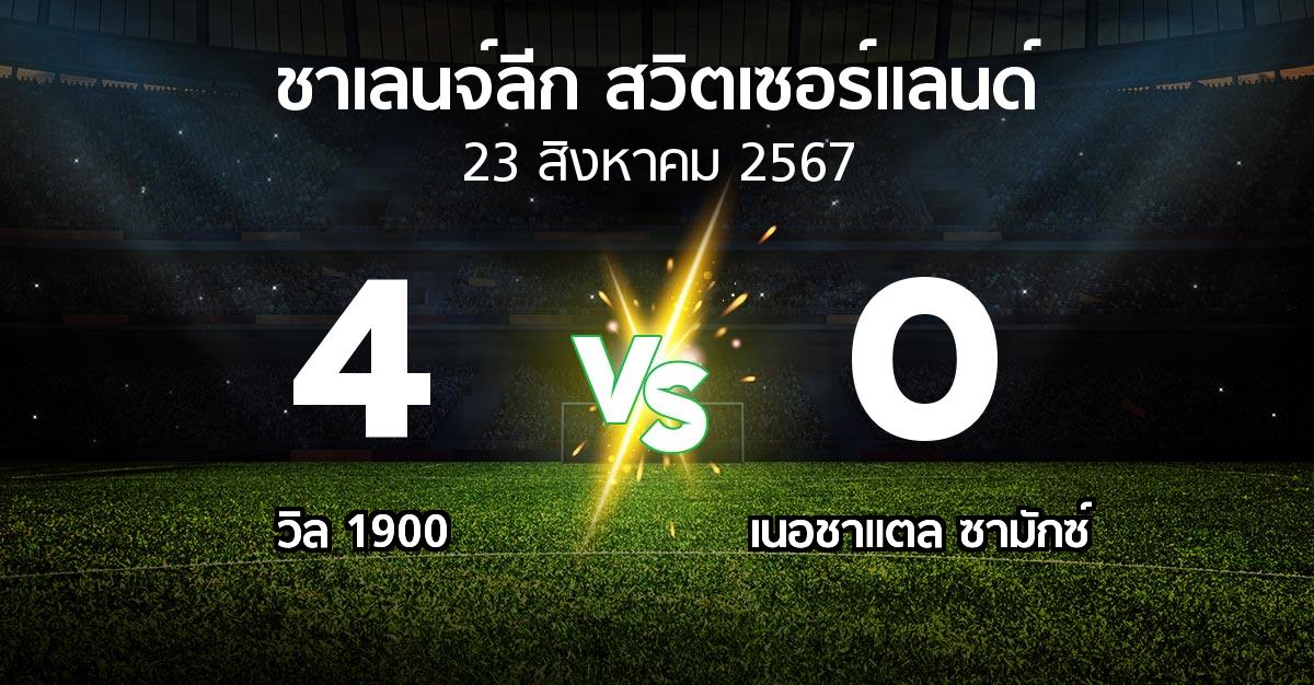 ผลบอล : วิล 1900 vs เนอชาแตล ซามักซ์ (ชาเลนจ์-ลีก-สวิตเซอร์แลนด์ 2024-2025)