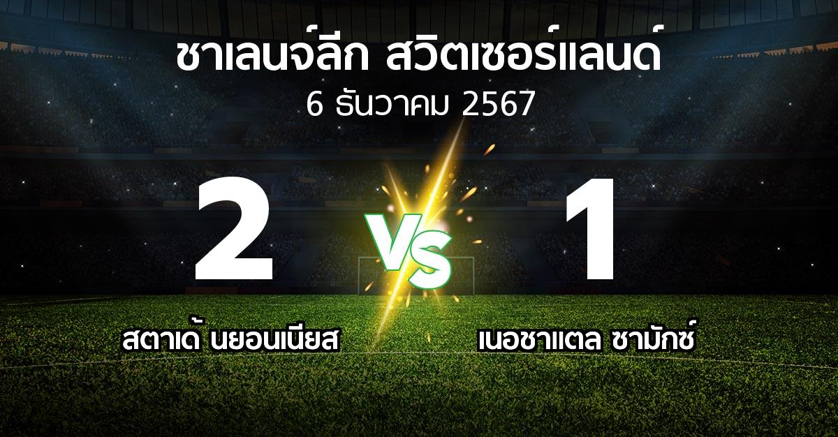 ผลบอล : สตาเด้ นยอนเนียส vs เนอชาแตล ซามักซ์ (ชาเลนจ์-ลีก-สวิตเซอร์แลนด์ 2024-2025)