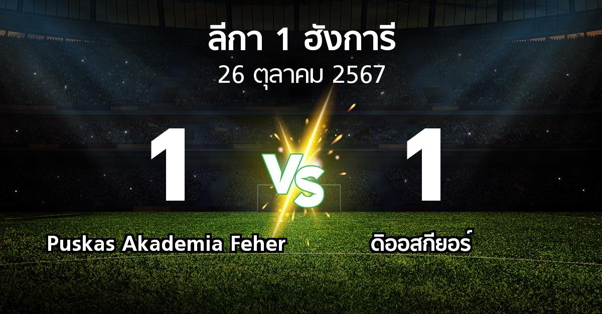 ผลบอล : Puskas Akademia Feher vs ดิออสกียอร์ (ลีกา-1-ฮังการี 2024-2025)