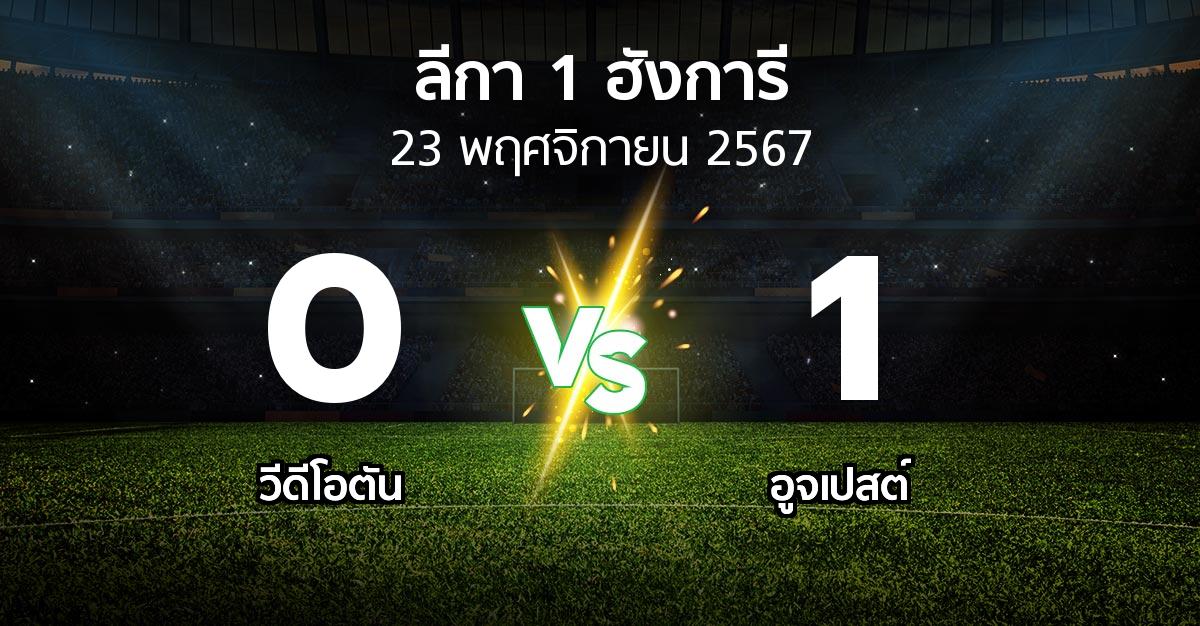 ผลบอล : วีดีโอตัน vs อูจเปสต์ (ลีกา-1-ฮังการี 2024-2025)