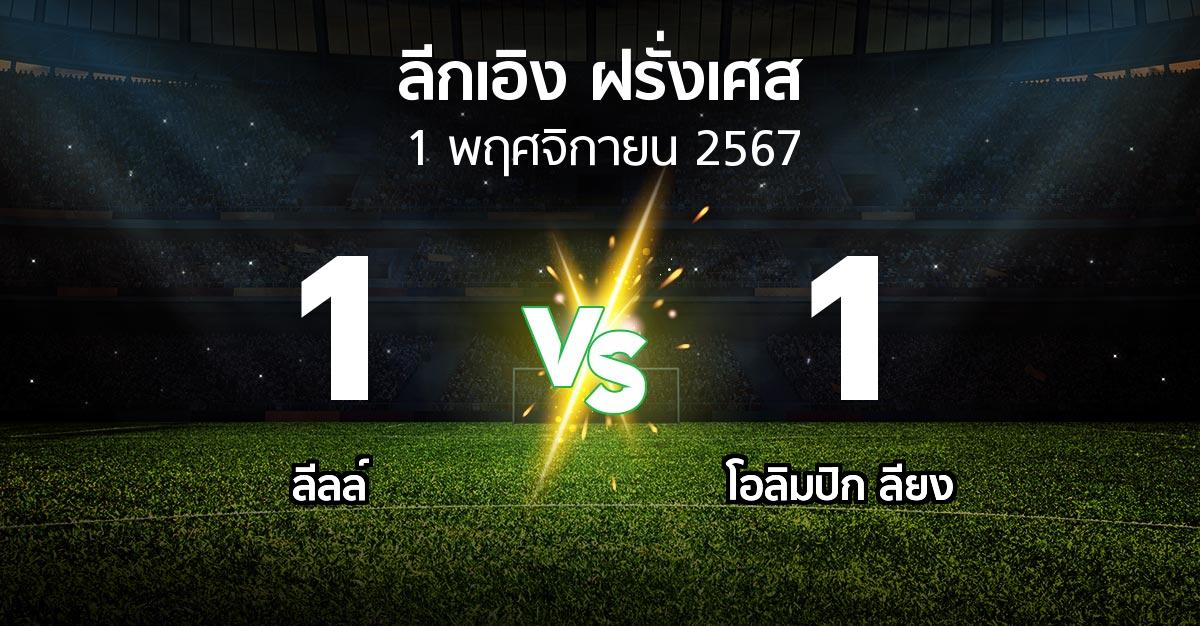 ผลบอล : ลีลล์ vs ลียง (ลีกเอิง 2024-2025)