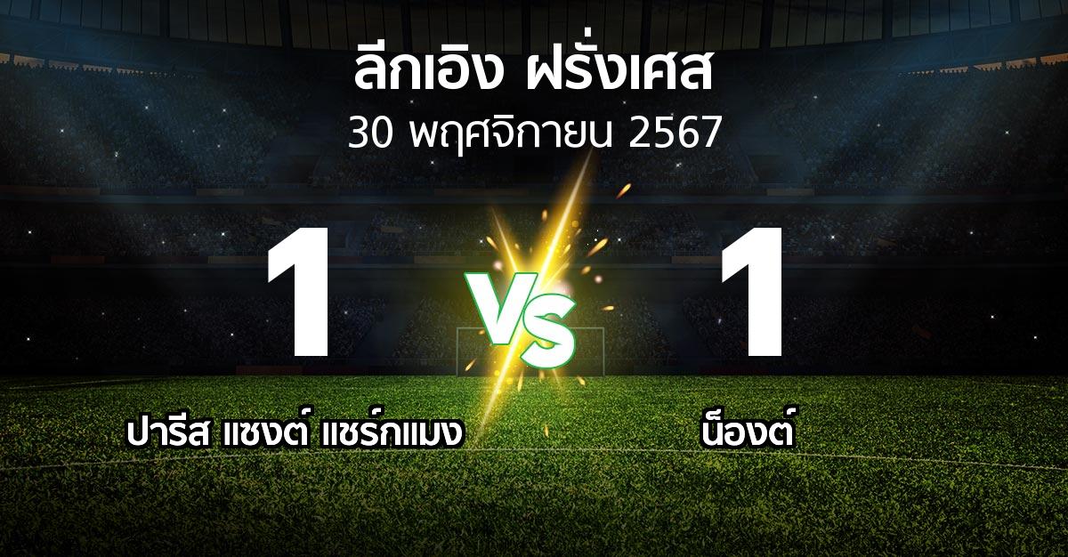 ผลบอล : เปแอสเช vs น็องต์ (ลีกเอิง 2024-2025)