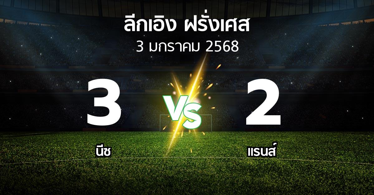 ผลบอล : นีซ vs แรนส์ (ลีกเอิง 2024-2025)