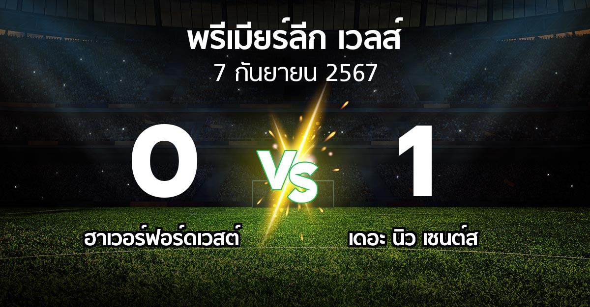 ผลบอล : ฮาเวอร์ฟอร์ดเวสต์ vs เดอะ นิว เซนต์ส (พรีเมียร์ลีก-เวลส์ 2024-2025)