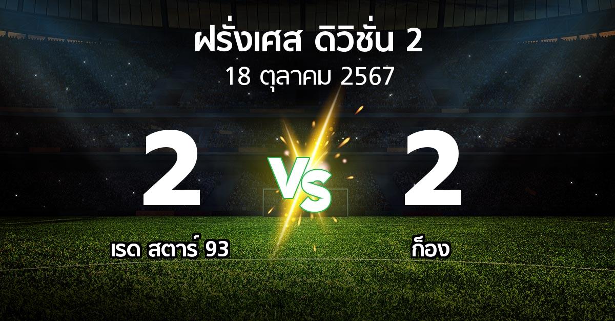 ผลบอล : เรด สตาร์ 93 vs ก็อง (ฝรั่งเศส-ดิวิชั่น-2 2024-2025)