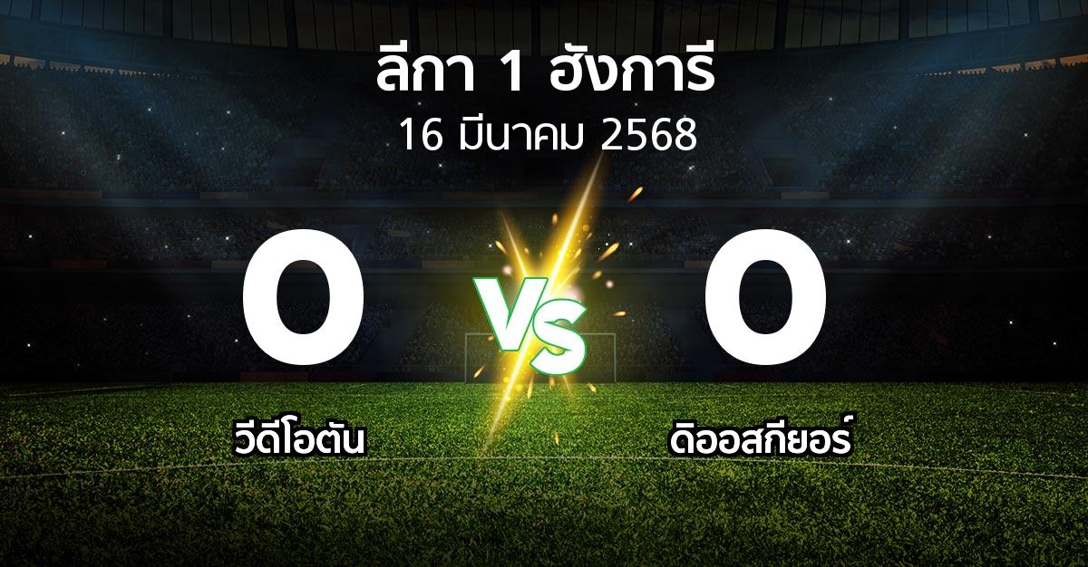ผลบอล : วีดีโอตัน vs ดิออสกียอร์ (ลีกา-1-ฮังการี 2024-2025)