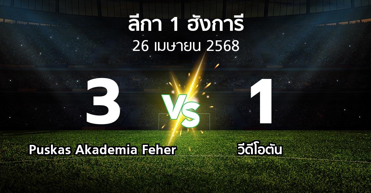 ผลบอล : Puskas Akademia Feher vs วีดีโอตัน (ลีกา-1-ฮังการี 2024-2025)